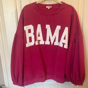 ODDY Women's Pink BAMA Crew Neck Sweater